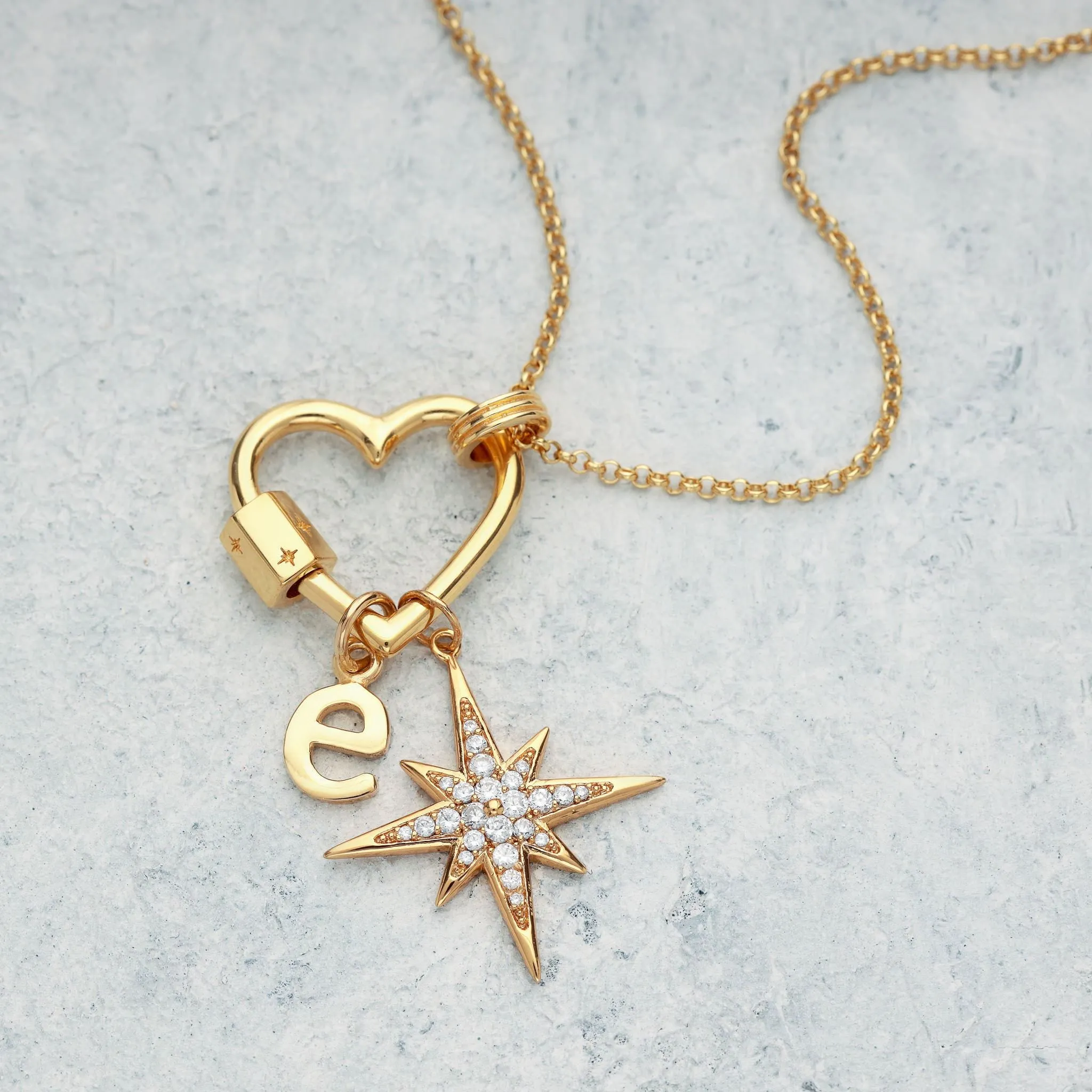Large Sparkling Starburst Charm
