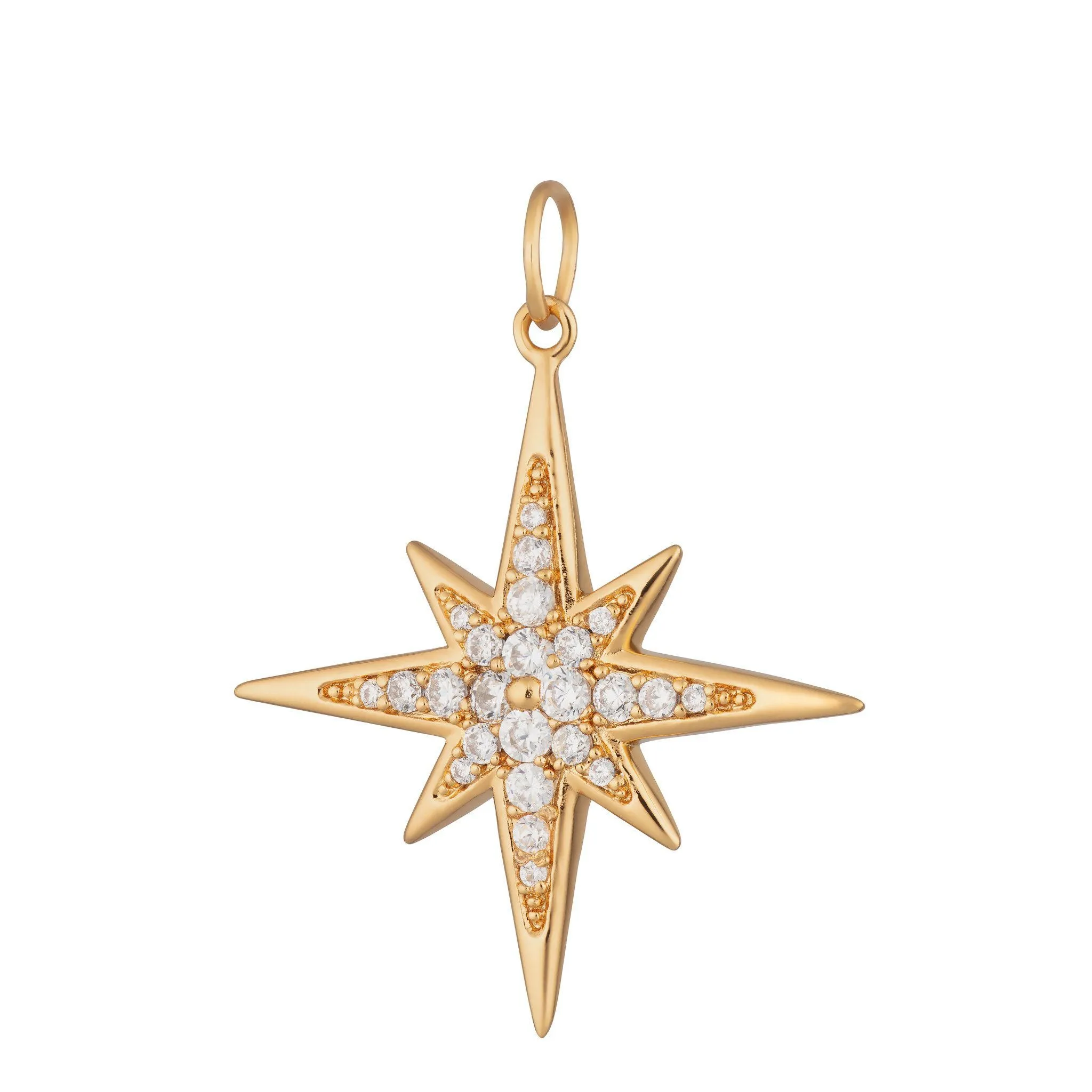 Large Sparkling Starburst Charm