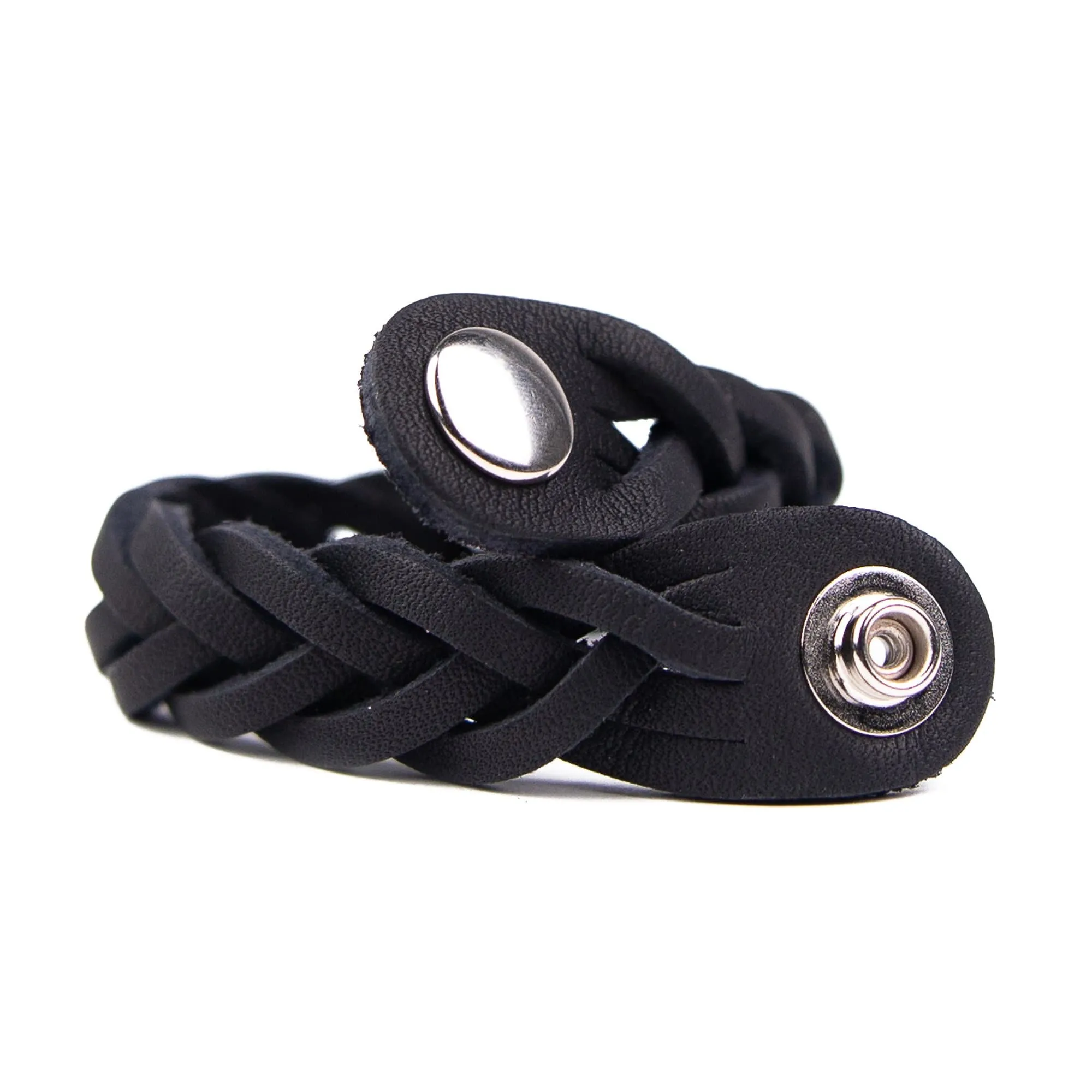 Leather Trinity Braid Bracelet