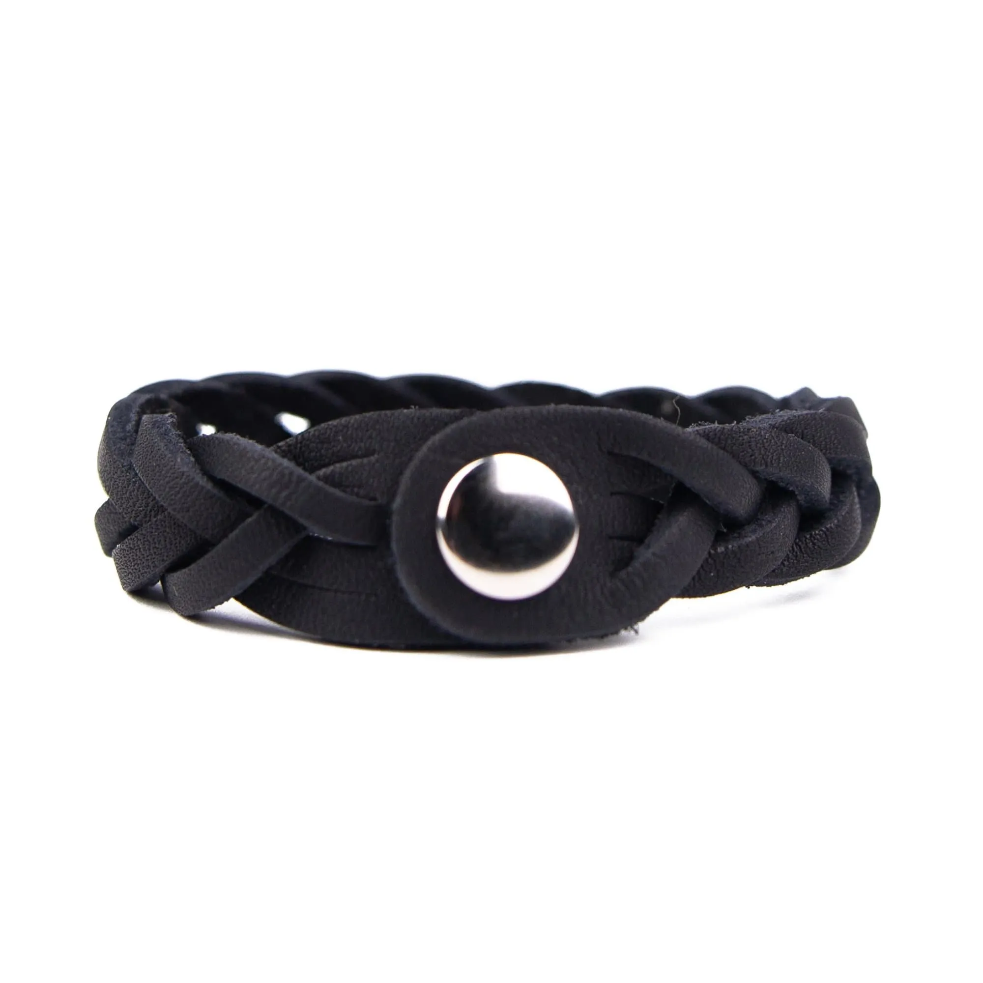 Leather Trinity Braid Bracelet