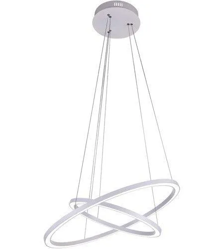 LED White Rings Chandelier