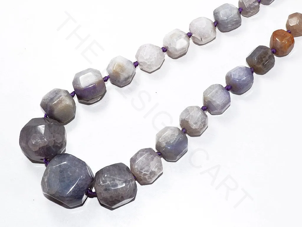 Light Purple White Uncut Agate Stones