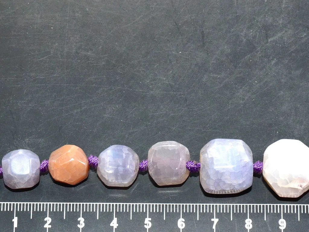 Light Purple White Uncut Agate Stones