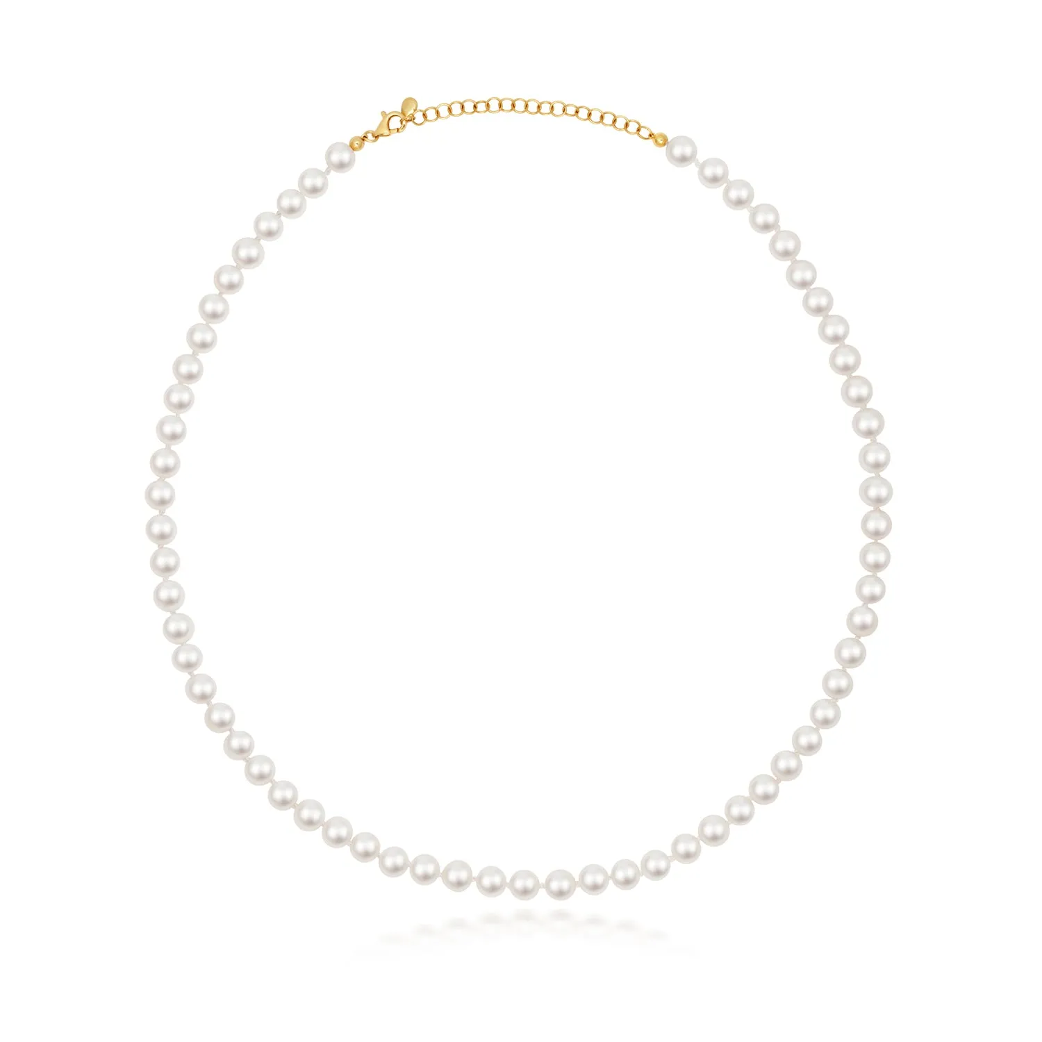 Lloyds 6mm Freshwater Pearl Necklace - 9k Yellow Gold