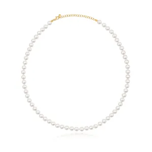 Lloyds 6mm Freshwater Pearl Necklace - 9k Yellow Gold