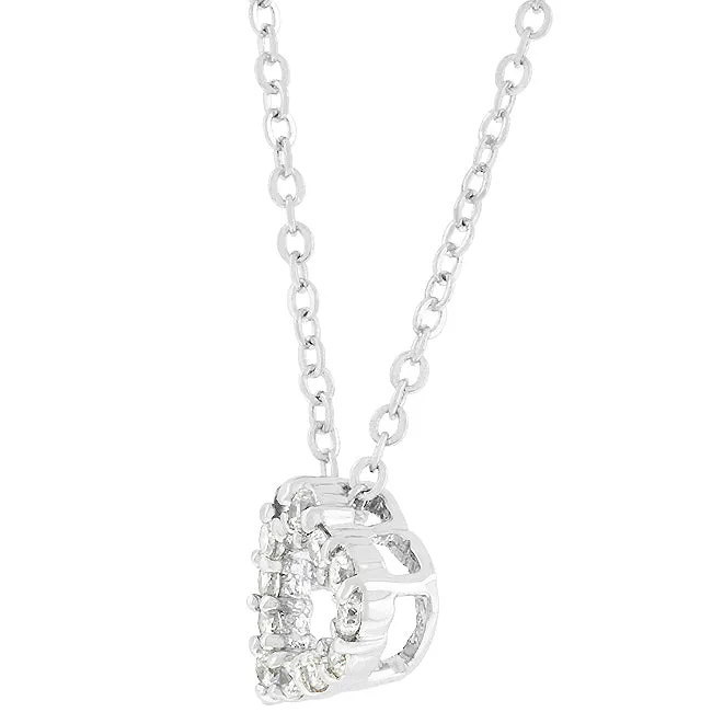 LOVCIA Cubic Zirconia Heart Shape Sparkling Pendant