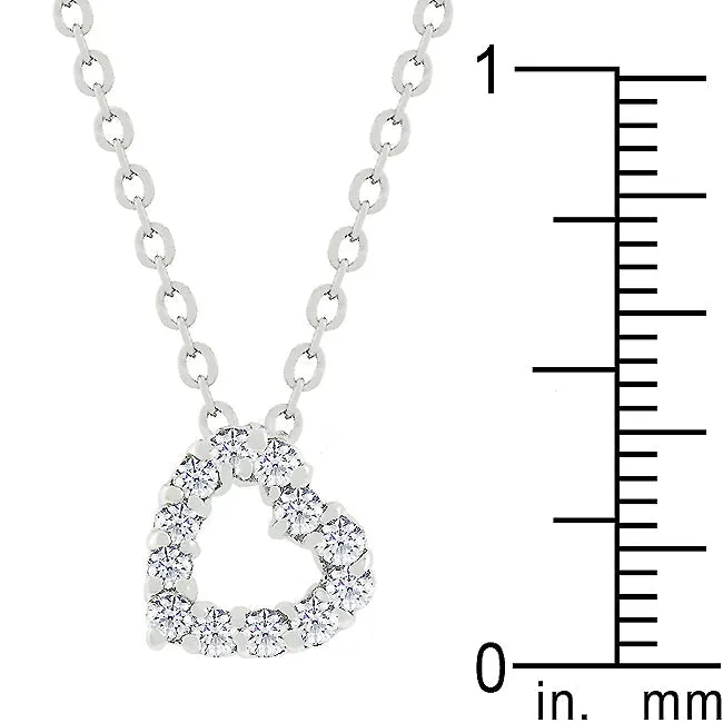 LOVCIA Cubic Zirconia Heart Shape Sparkling Pendant