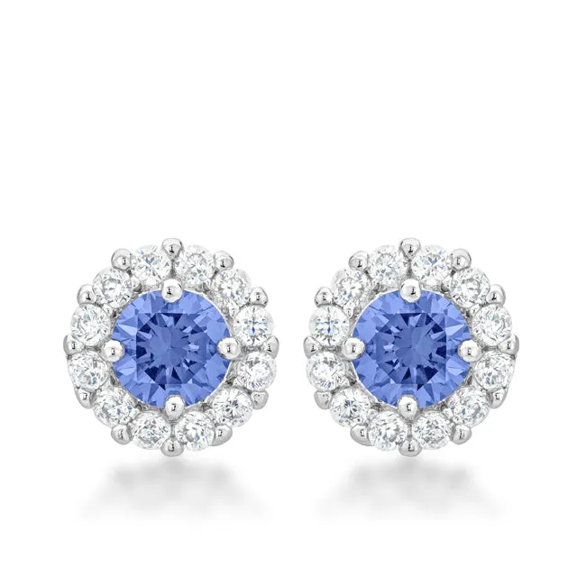 LOVCIA Elegant Light Purple Bella Bridal Earrings