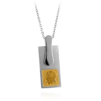 LOVCIA Floral Silhouette Stainless Steel Necklace