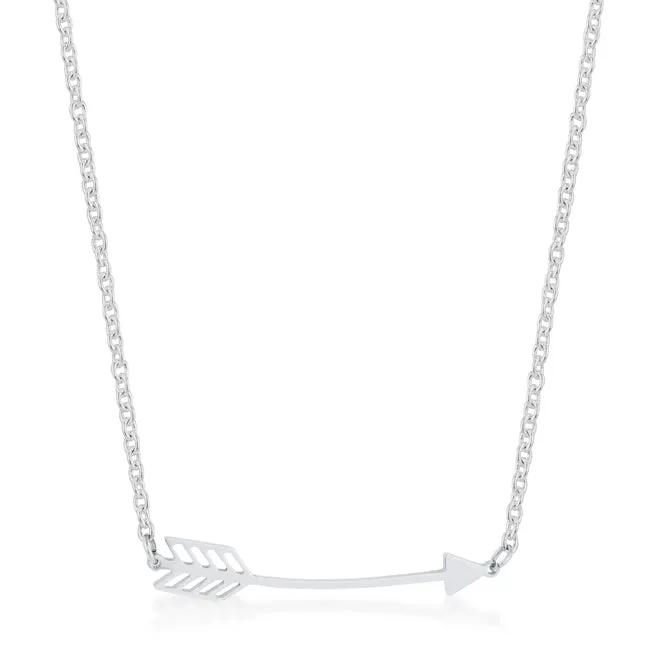 LOVCIA Graceful Arianna Stainless Steel Arrow Pendant Necklace