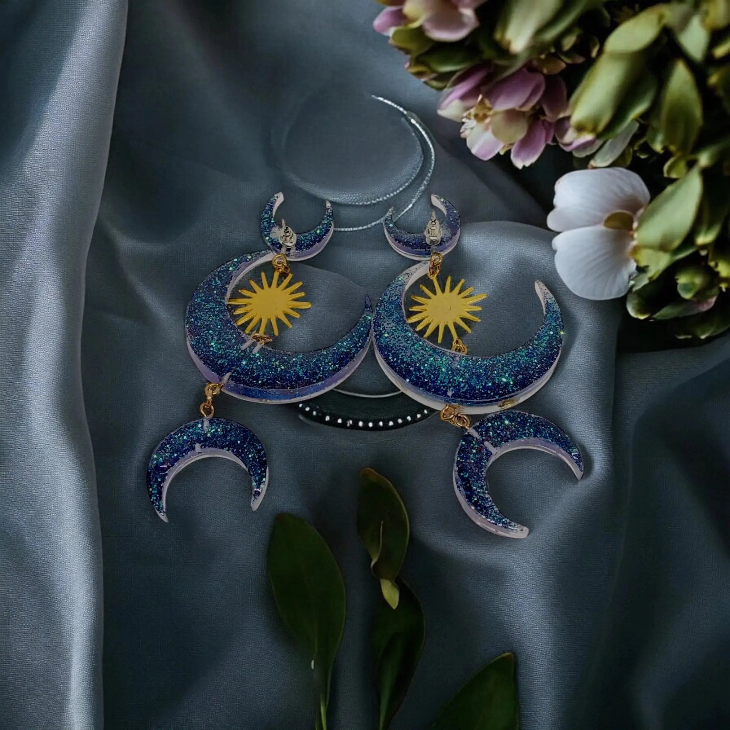 Lunar Black Bohemian Earrings