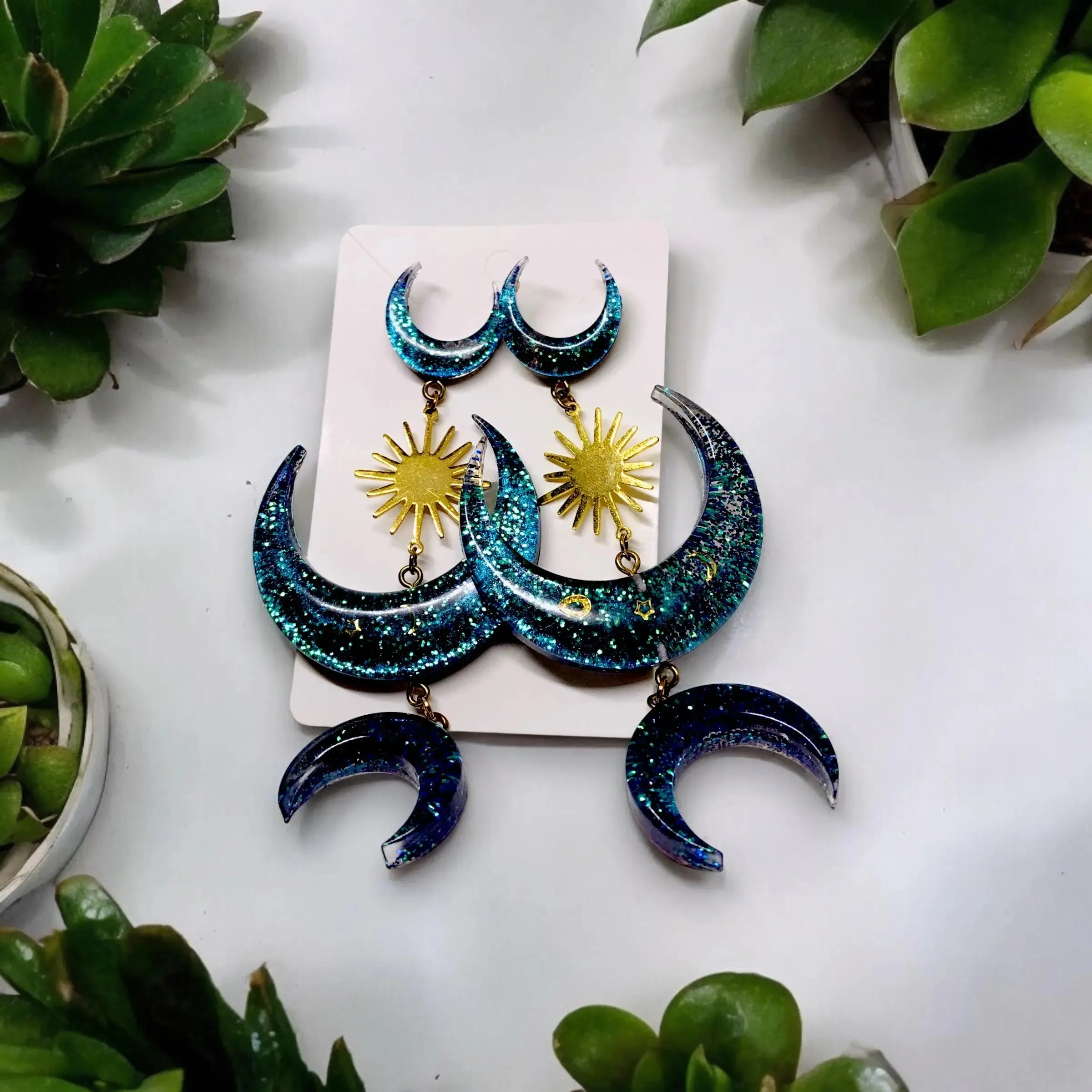 Lunar Black Bohemian Earrings