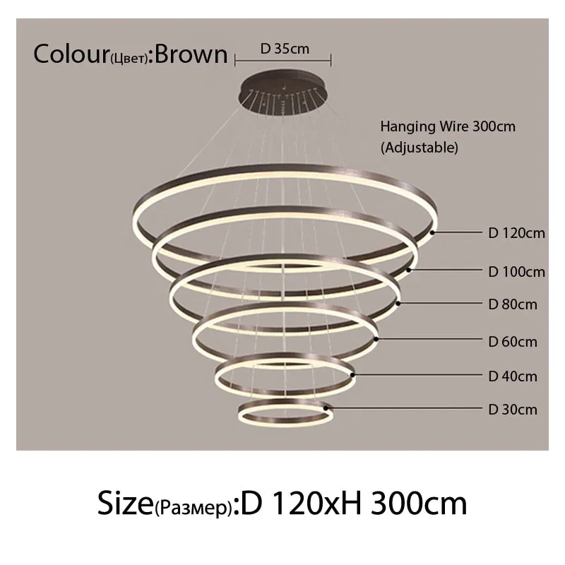 Luxury Multi-Rings Chandelier