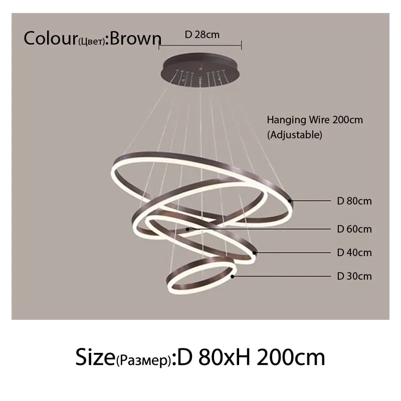 Luxury Multi-Rings Chandelier