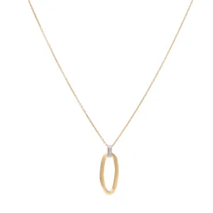 Marco Bicego Jaipur 18k Yellow Gold Oval Link Pendant Necklace