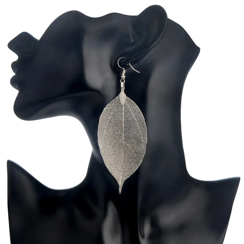 Metal Leaf Bohemian Earrings | Fashion Dangle Drop Earrings | Wedding Jewelry