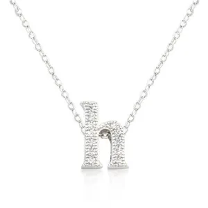 Micro-Pave Initial H Pendant