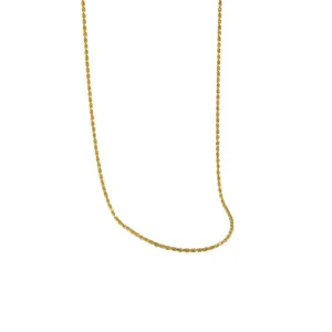 Minimalist Twisted Chain Necklace Dipped in Gold Over Sterling Silver