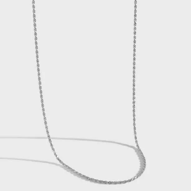 Minimalist Twisted Chain Necklace Dipped in Gold Over Sterling Silver