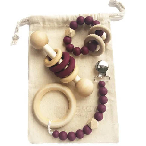 Modern Baby Gift Set - Cranberry