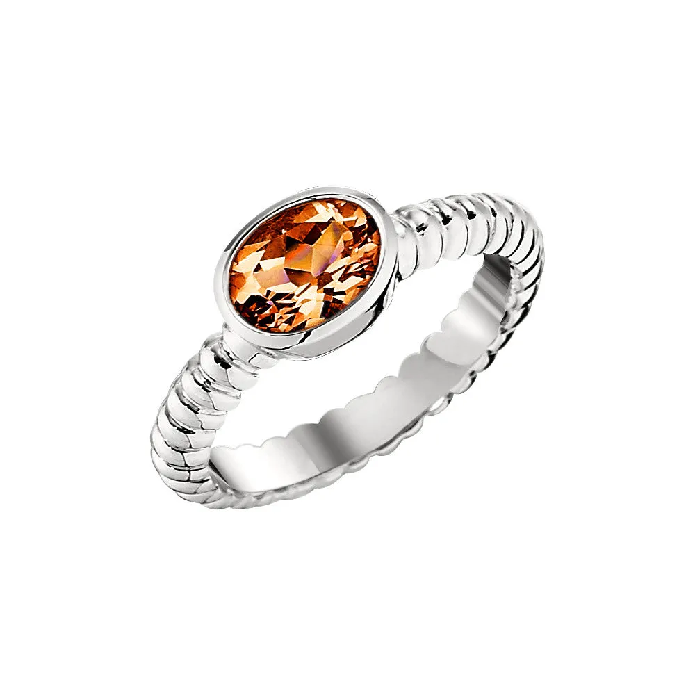 Modern Bezel Amethyst Ring