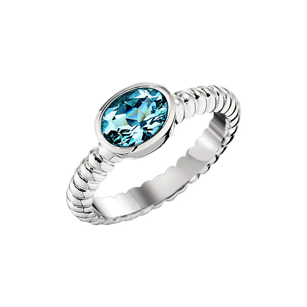 Modern Bezel Amethyst Ring