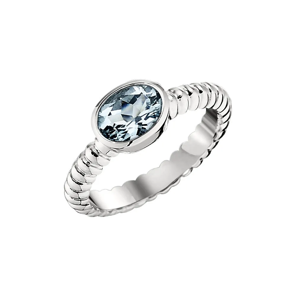 Modern Bezel Amethyst Ring