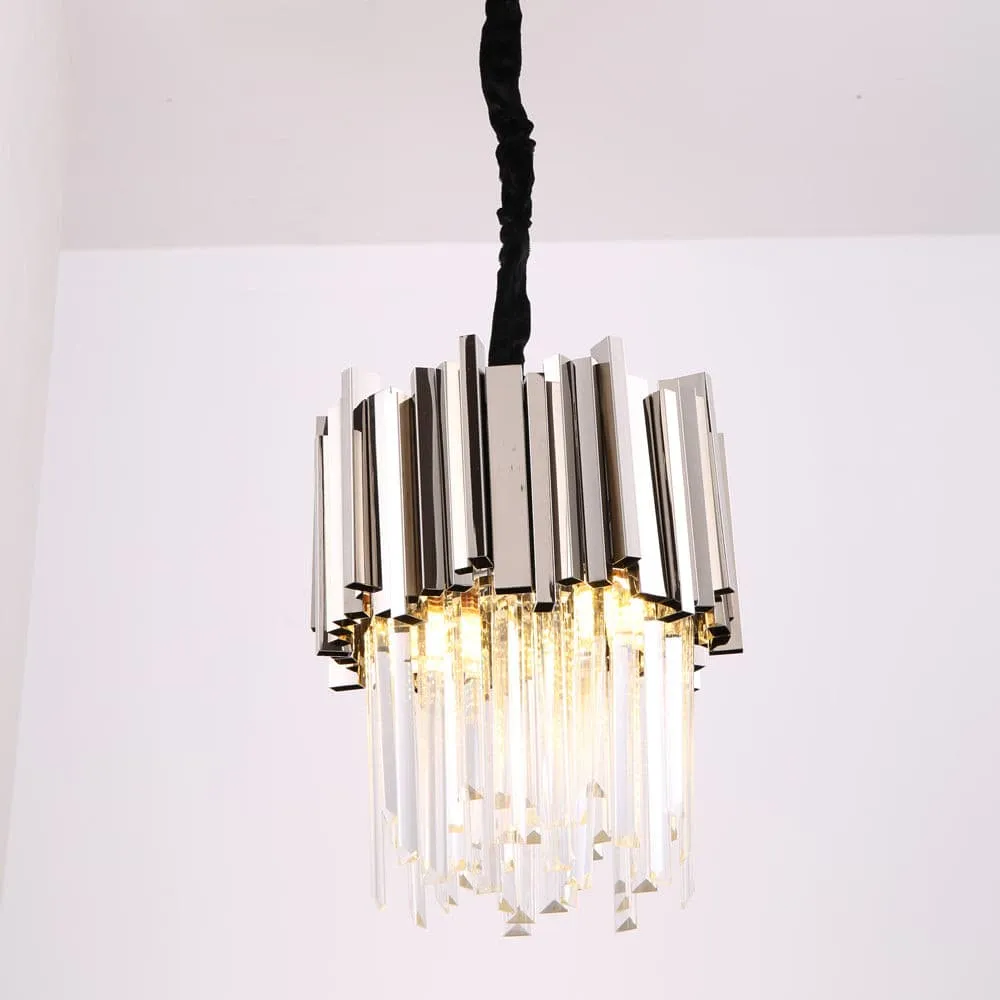 Modern Chandelier Stainless Steel Crystal Pendants For living Dining Room