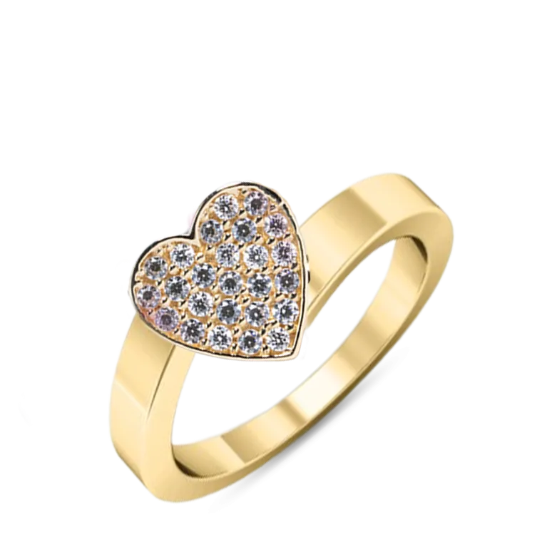 Modern Heart Ring