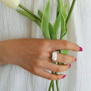 Modern Rectangle Baroque Stacking Rings
