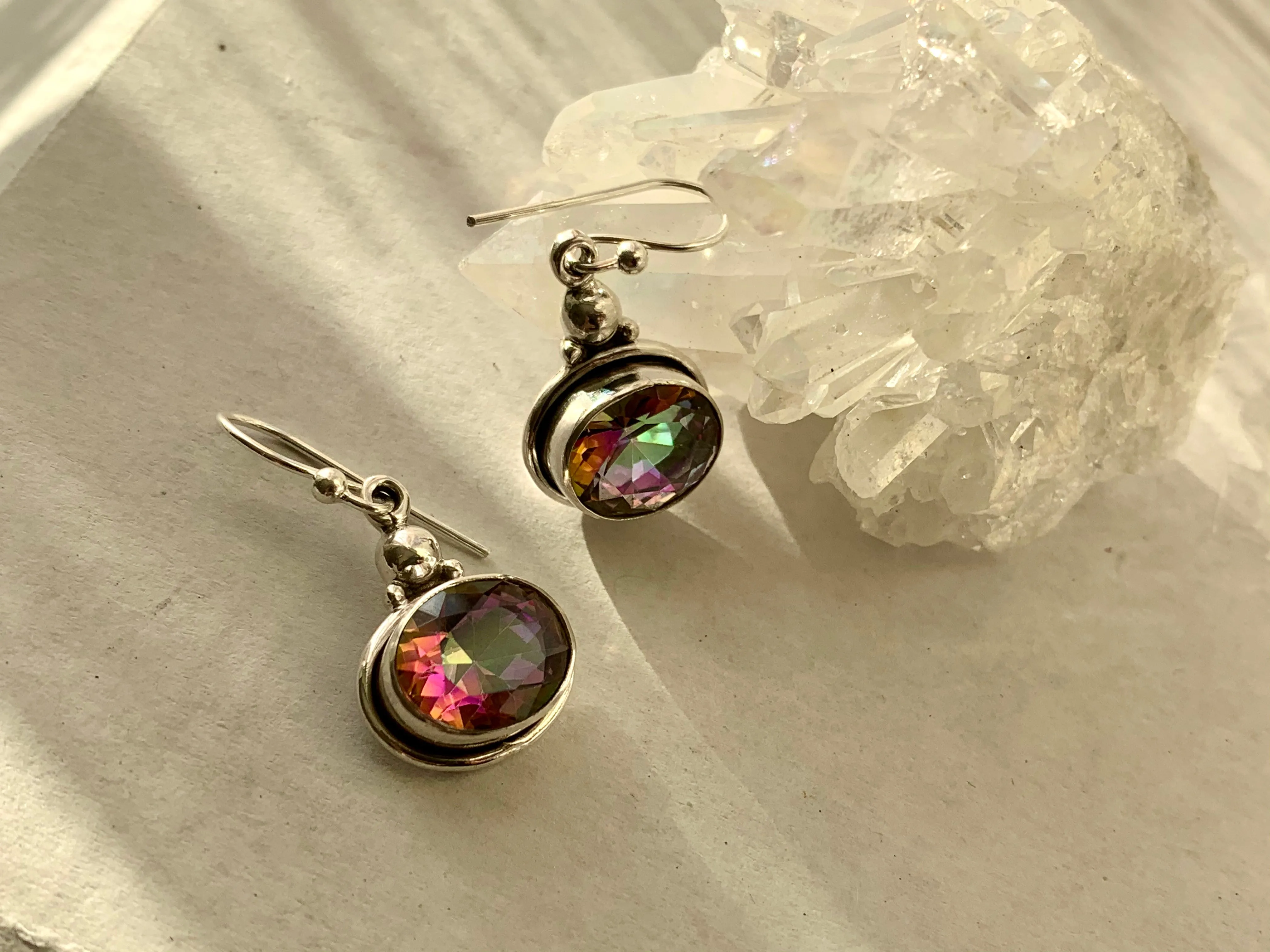 Mystic Topaz Ari Earrings - Oval