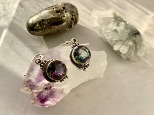 Mystic Topaz Cassia Dot Earrings