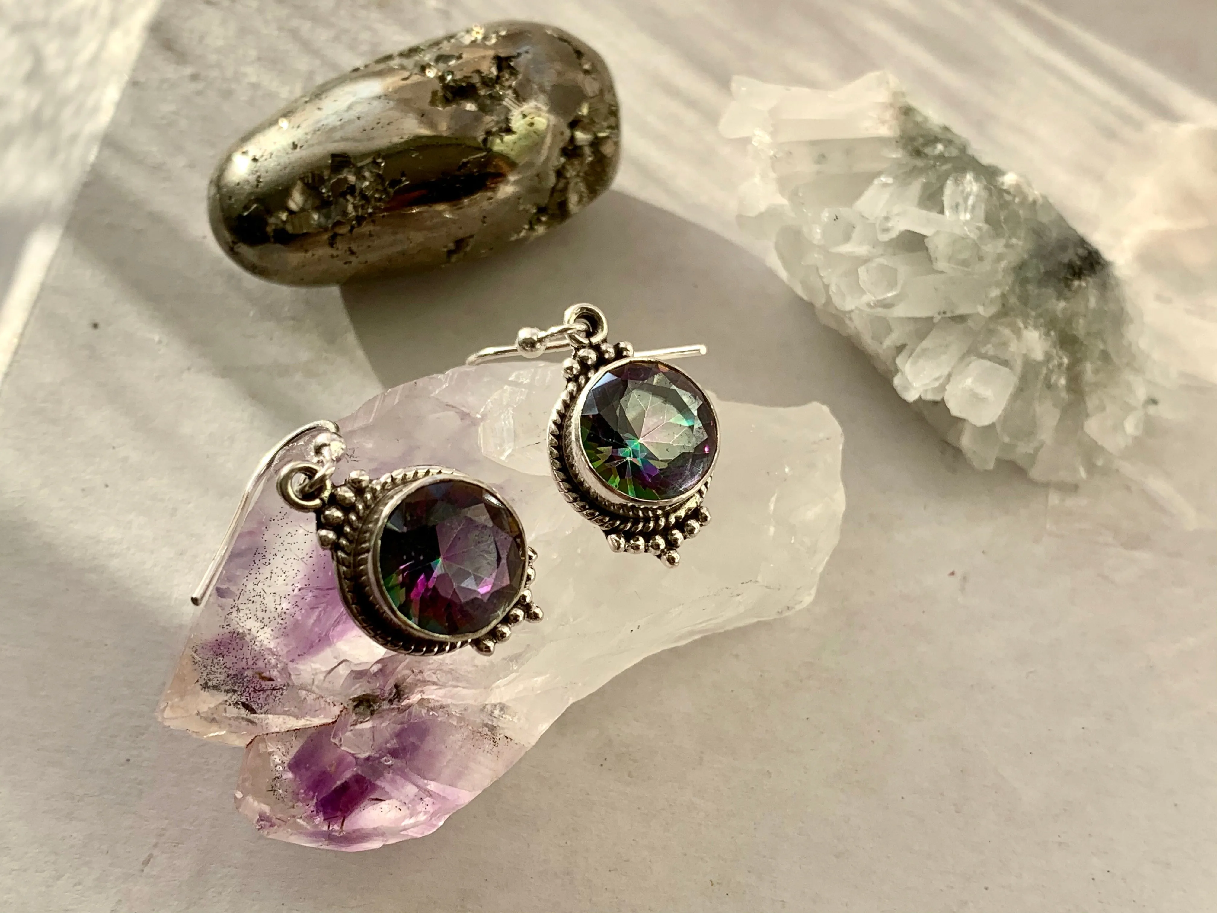 Mystic Topaz Cassia Dot Earrings