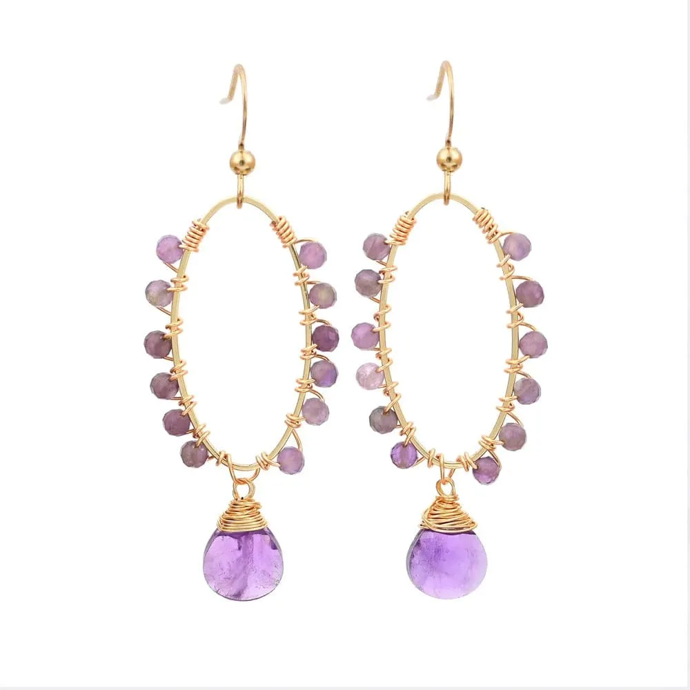 Natural Stone Bohemian Earrings