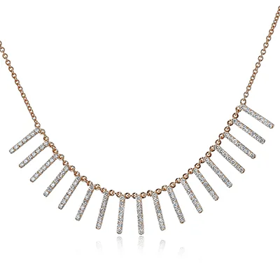 Necklace in 18k Gold with Diamonds LP4638 WHITE 18K X