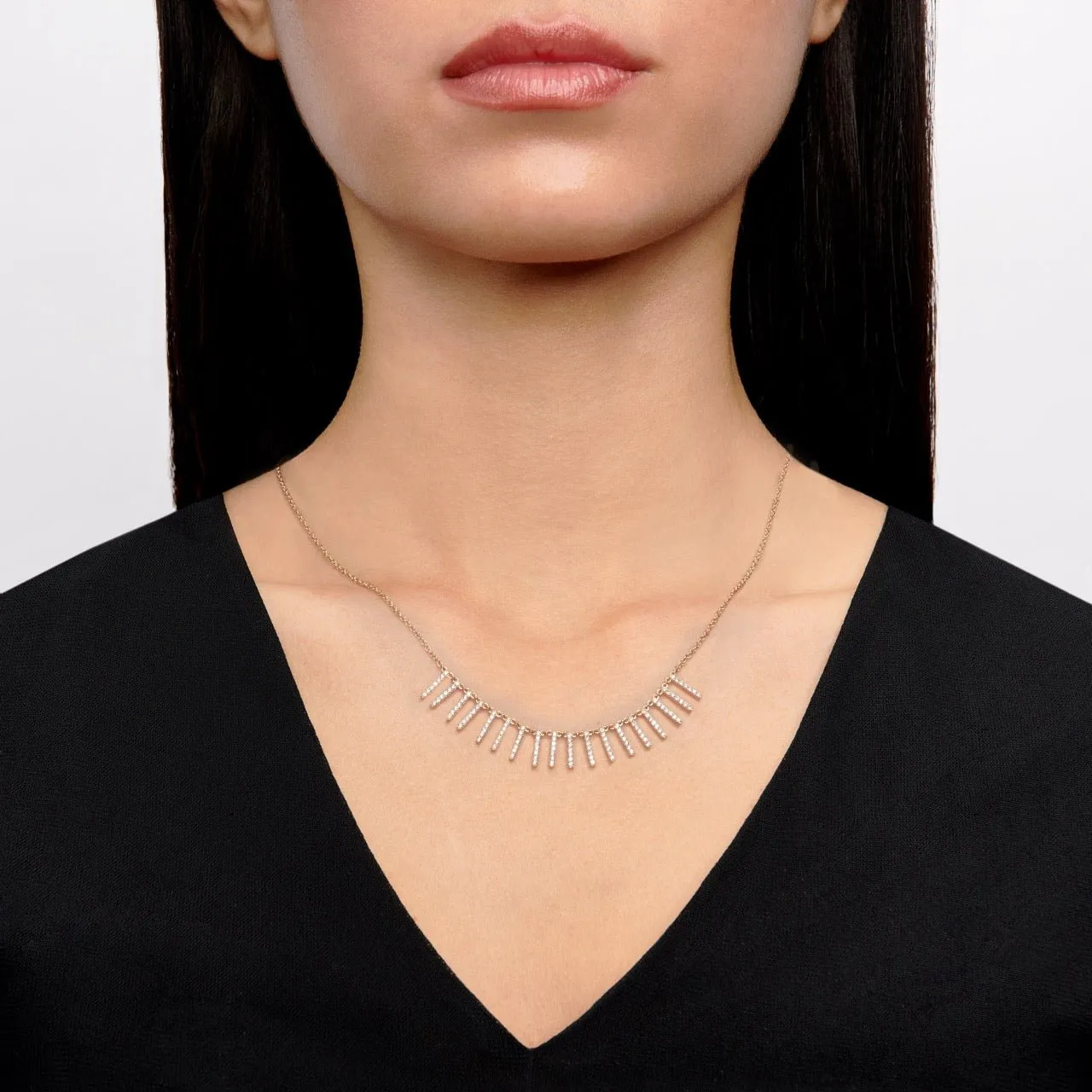 Necklace in 18k Gold with Diamonds LP4638 WHITE 18K X