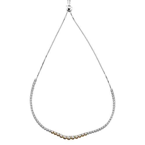 Necklace in 18k Gold with Diamonds LP4654 WHITE 18K X WHITE-ROSE