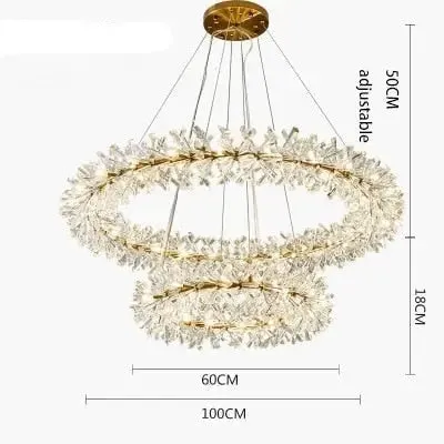 New Luxury Crystal Flower Chandelier