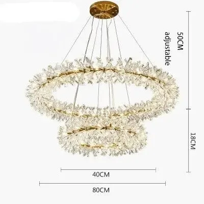 New Luxury Crystal Flower Chandelier