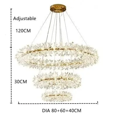 New Luxury Crystal Flower Chandelier