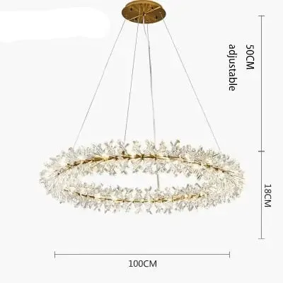 New Luxury Crystal Flower Chandelier