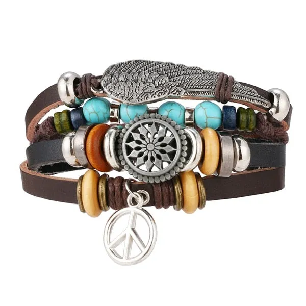 Ocean Conservation Jewelry | True Boho Leather Bracelet 26 Styles