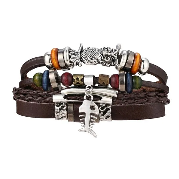 Ocean Conservation Jewelry | True Boho Leather Bracelet 26 Styles