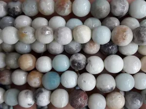 Off White Gray Circular Semi Precious Agate Stones