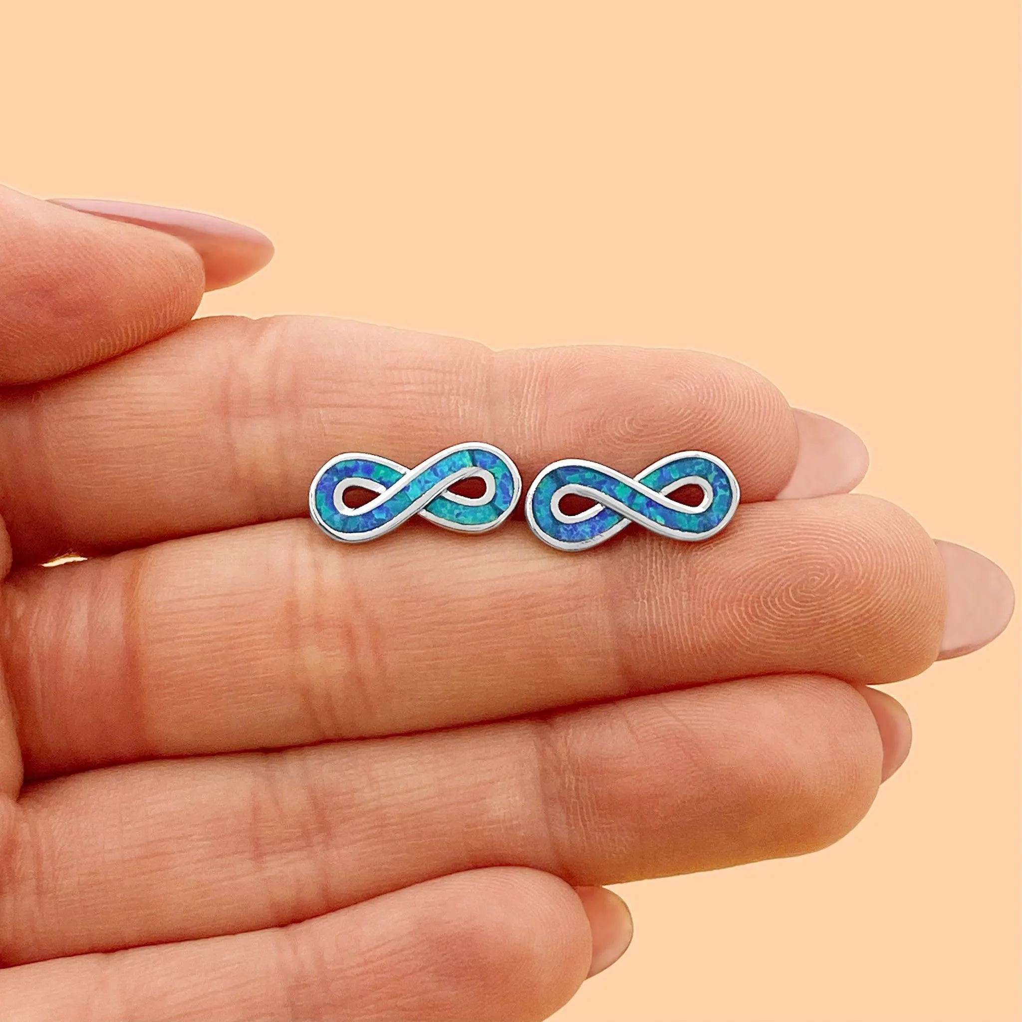 Opal Infinity Studs