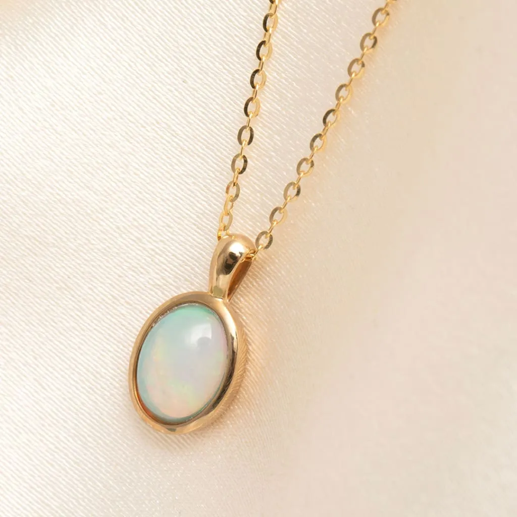 Oprah Opal Necklace |  9ct Gold