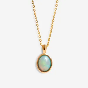 Oprah Opal Necklace |  9ct Gold