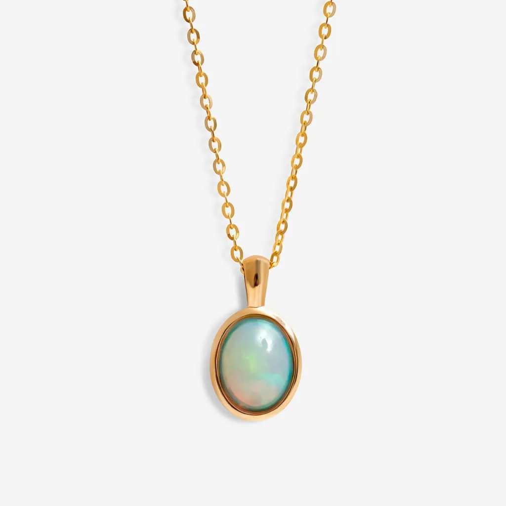 Oprah Opal Necklace |  9ct Gold