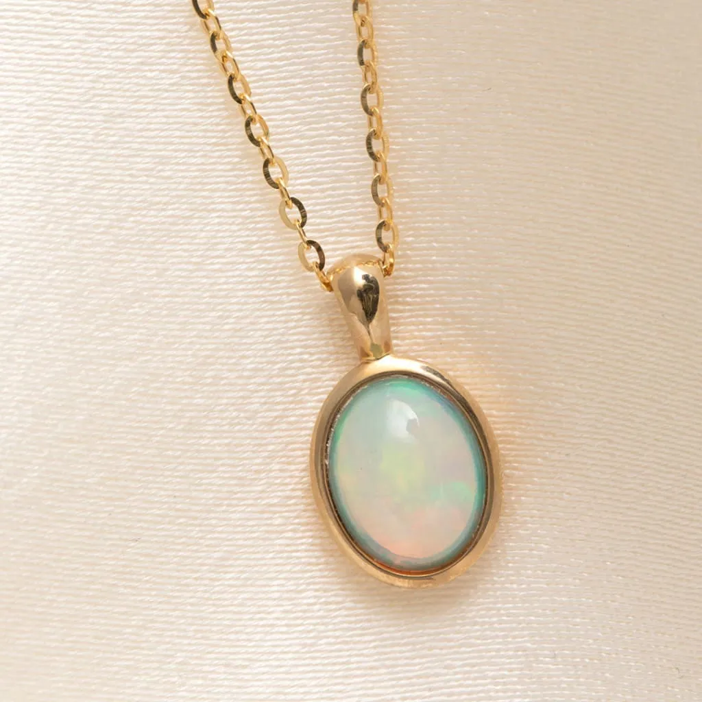 Oprah Opal Necklace |  9ct Gold