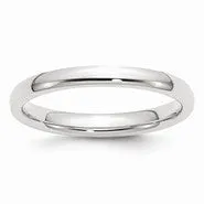 Palladium Medium Weight Comfort Fit 2.5mm Wedding Band Ring